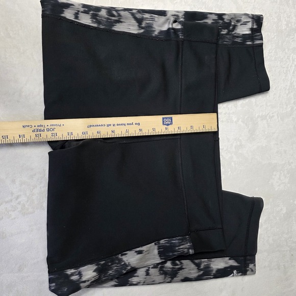 Adidas Climalite XL Mid Rise Leggings Black‎ 3/4 Length Cropped Workout - Picture 5 of 9